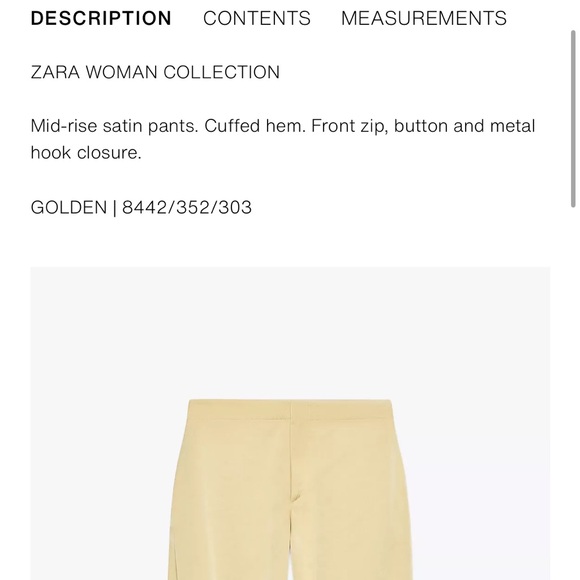 Zara NWT ZW Collection satin balloon pants 8442/352 - Picture 8 of 8